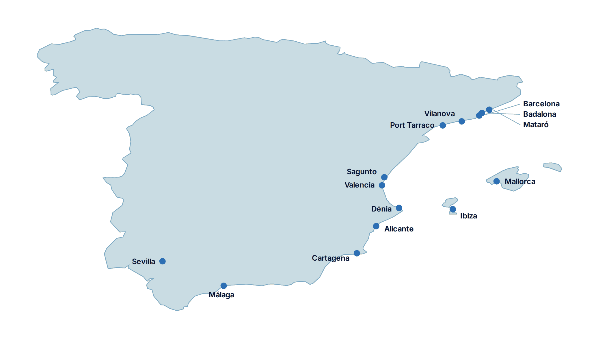 Lantimar presence across Spain